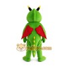 Green Dragon with Red Wings Mascot Costume