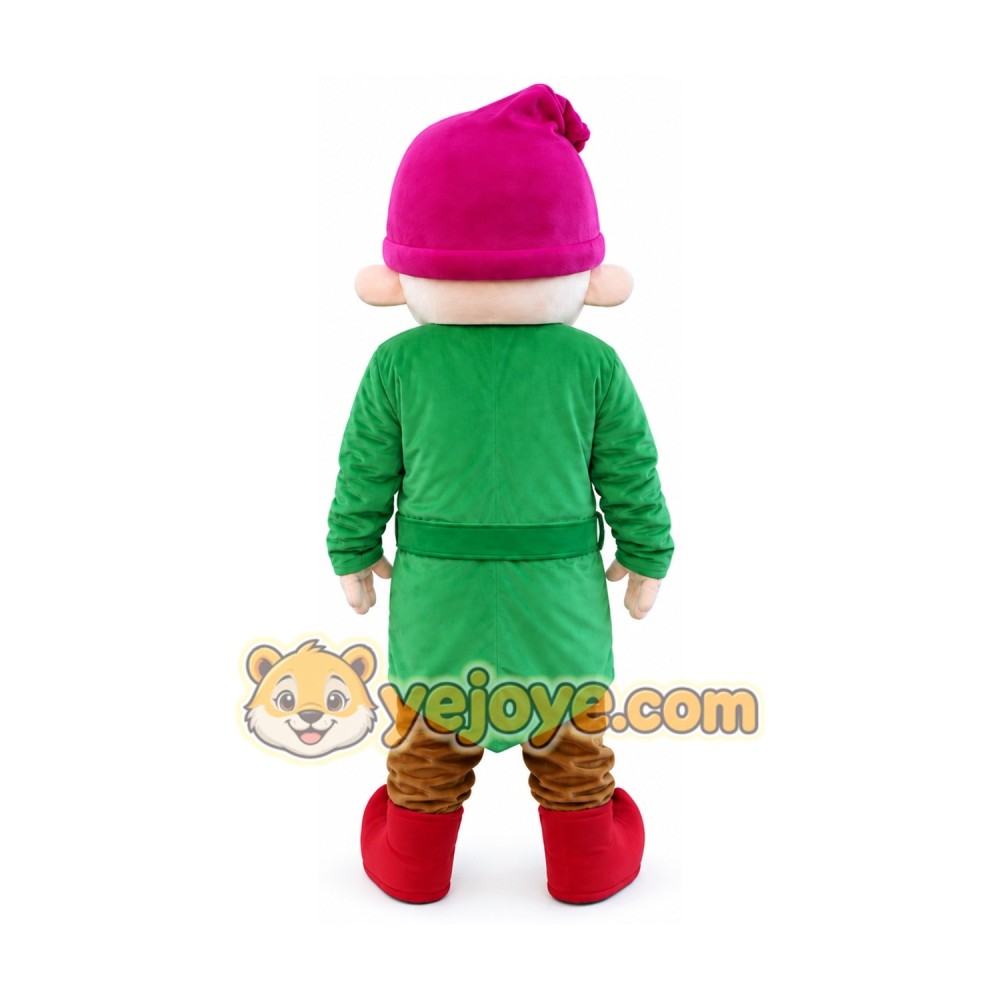 Green Dwarf Elf Mascot Costume