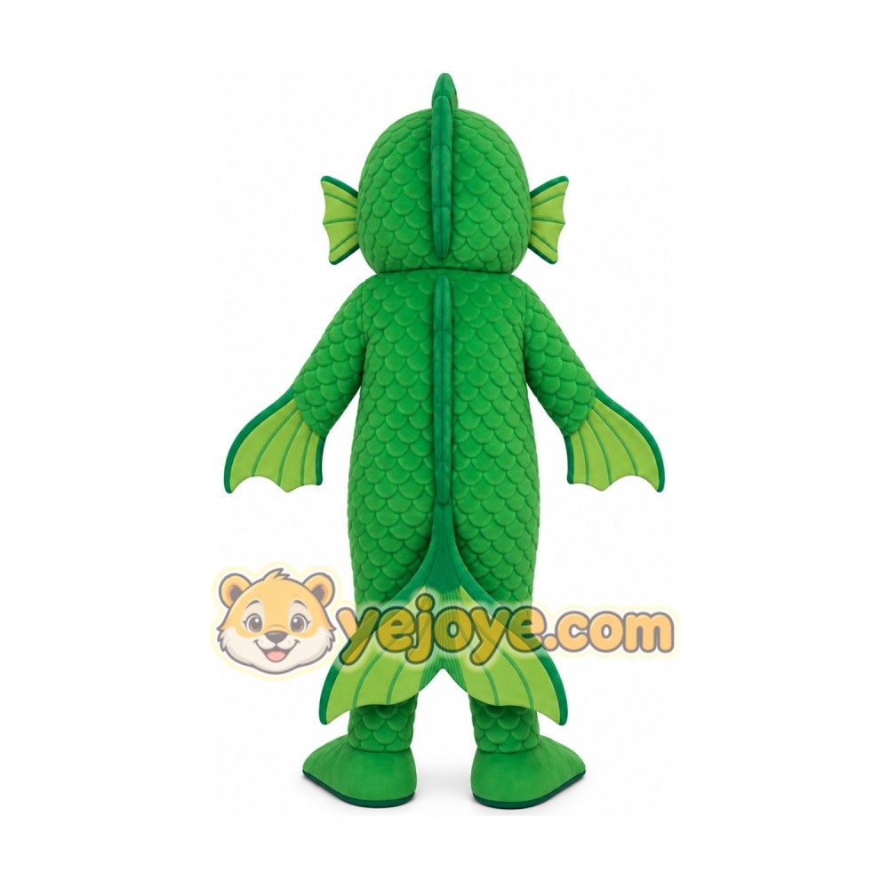 Green Fish Mascot Costume for Adult Green Fish Mascot Costume for Adult