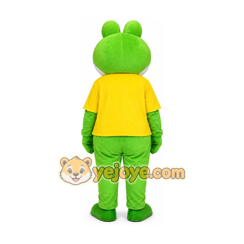 Green Frog Adult Cartoon Mascot Costume Green Frog Adult Cartoon Mascot Costume