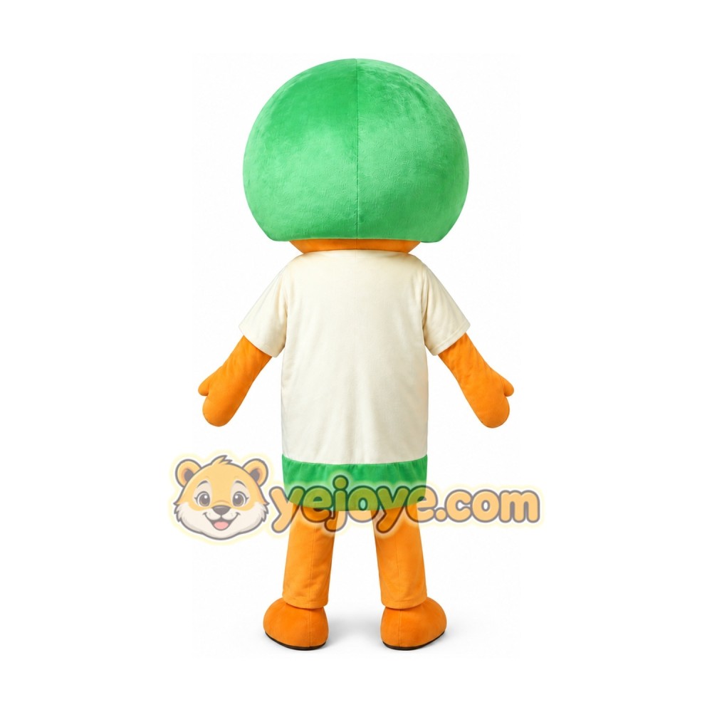 Green Hair Girl Mascot Costume Green Hair Girl Mascot Costume