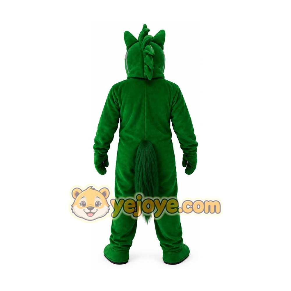 Green Horse Cartoon Mascot Costume Green Horse Cartoon Mascot Costume
