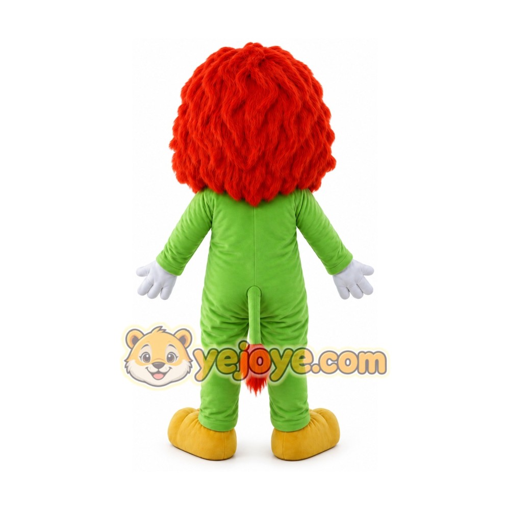 Green Lion Mascot Costume Animal Mascot