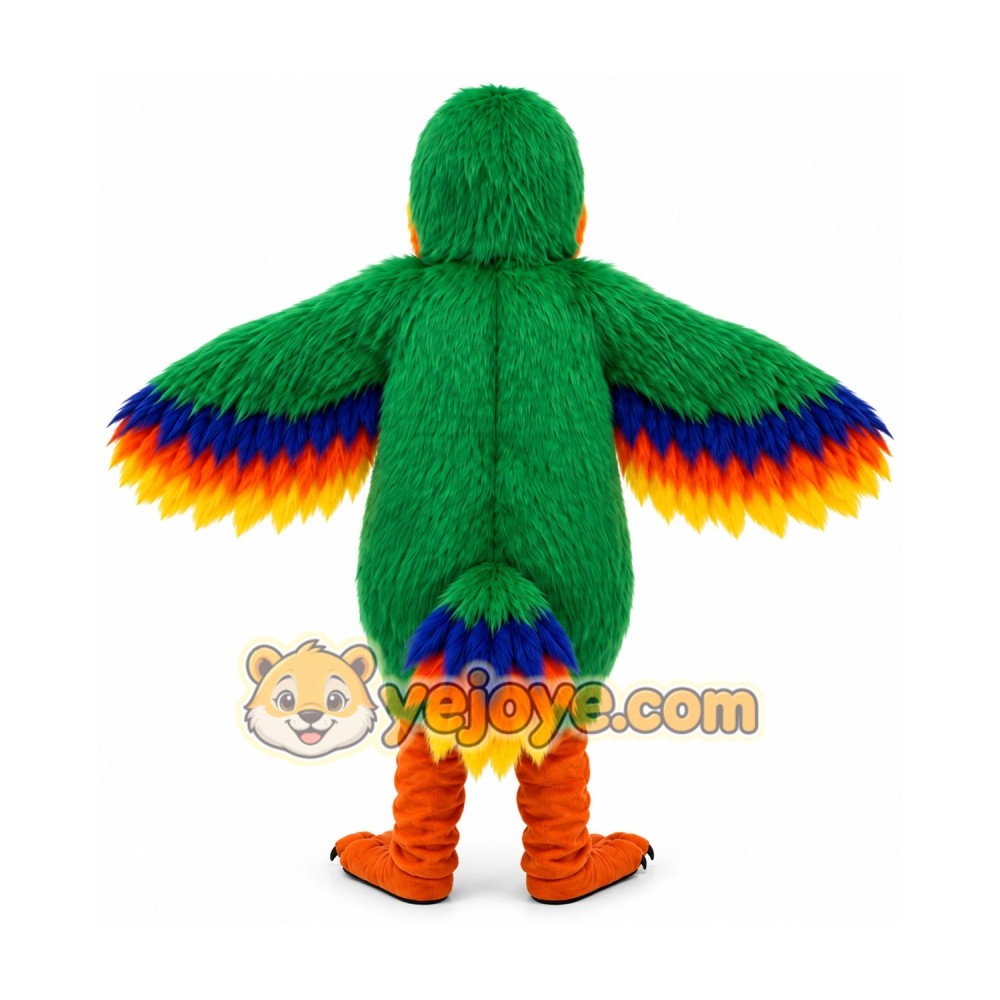 Green Plush Parrot Mascot Costume