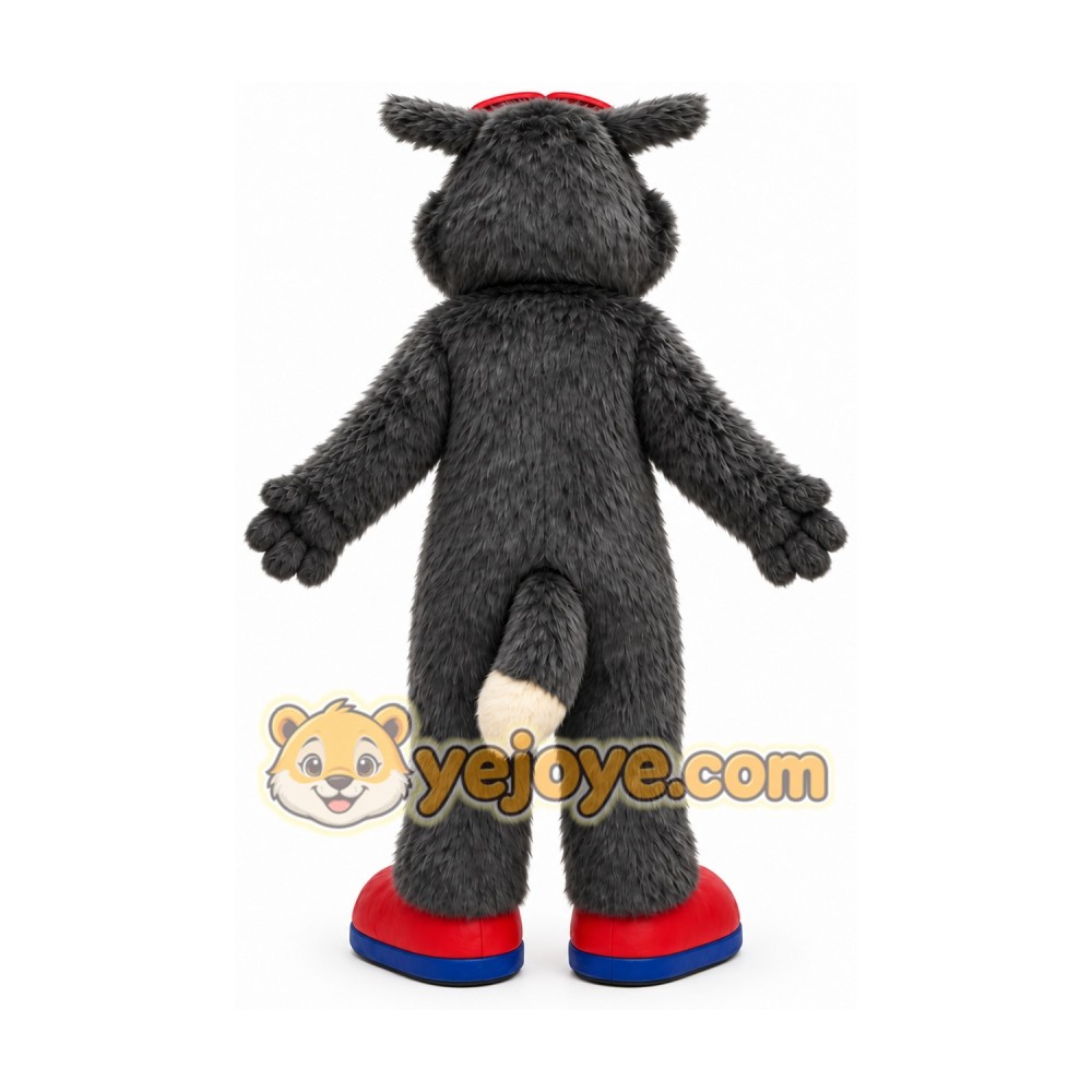 Grey Big Wolf Mascot Costume Plush Wolf