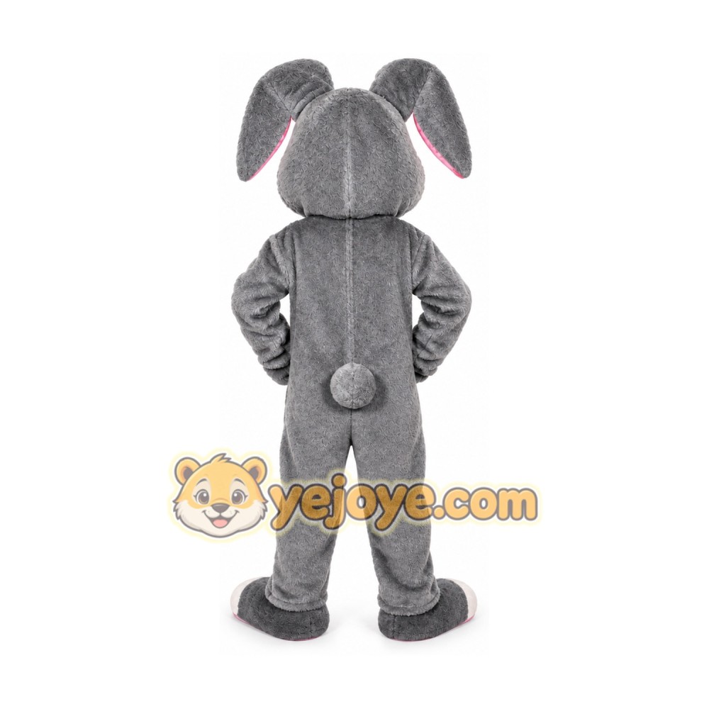 Grey Bunny Mascot Costume Grey Bunny Mascot Costume