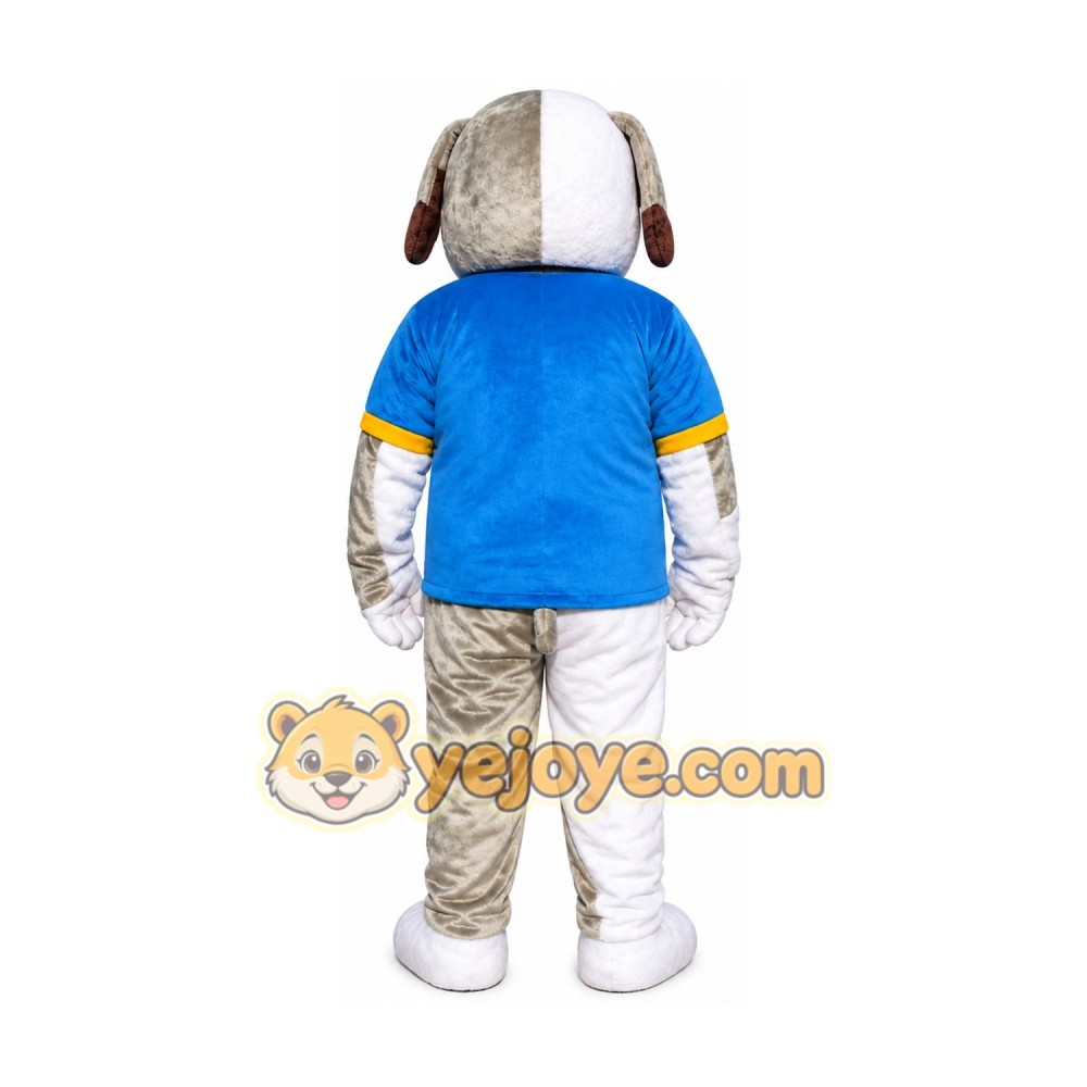 Grey Dog Mascot Costume for Adult