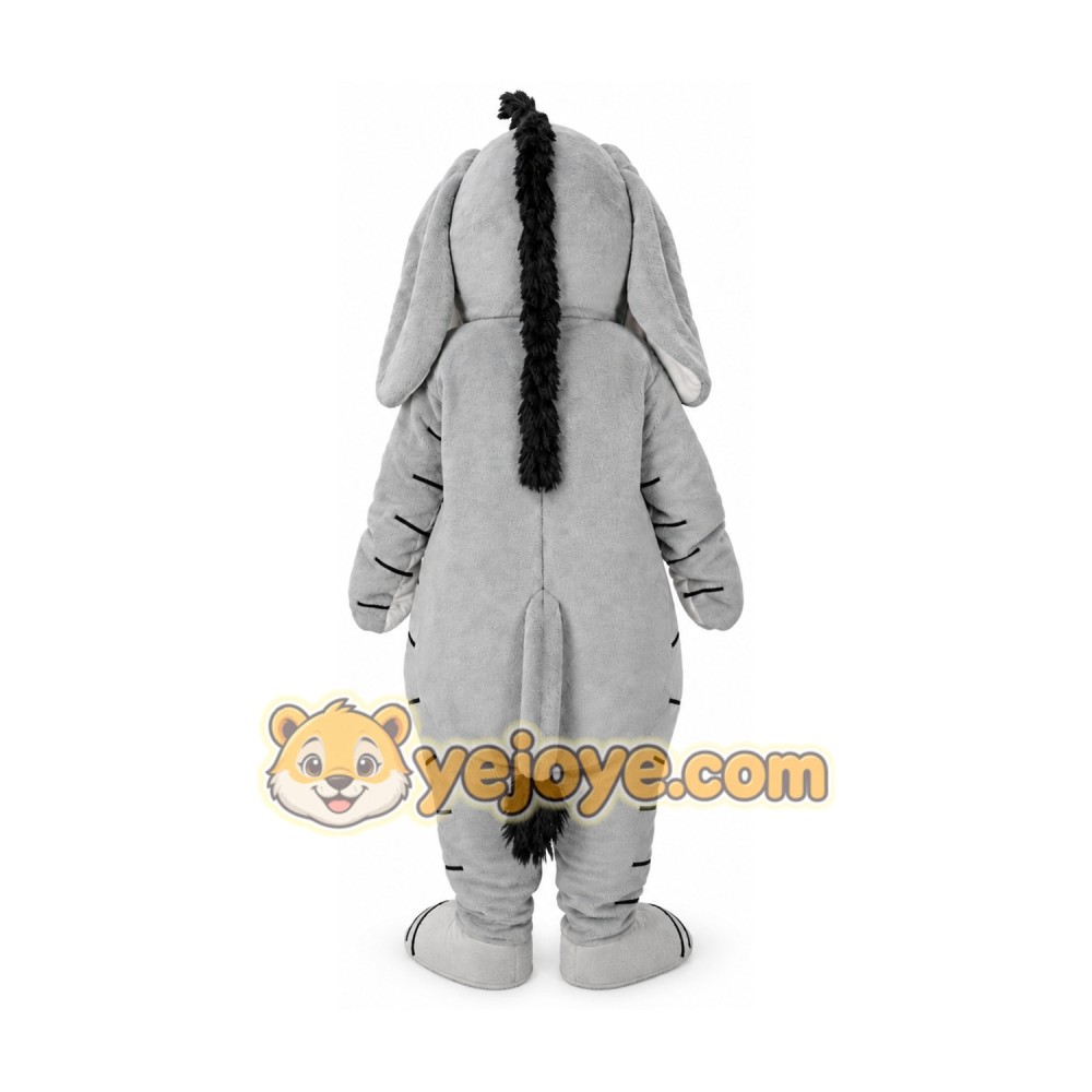 Grey Donkey Mascot Costume Grey Donkey Mascot Costume
