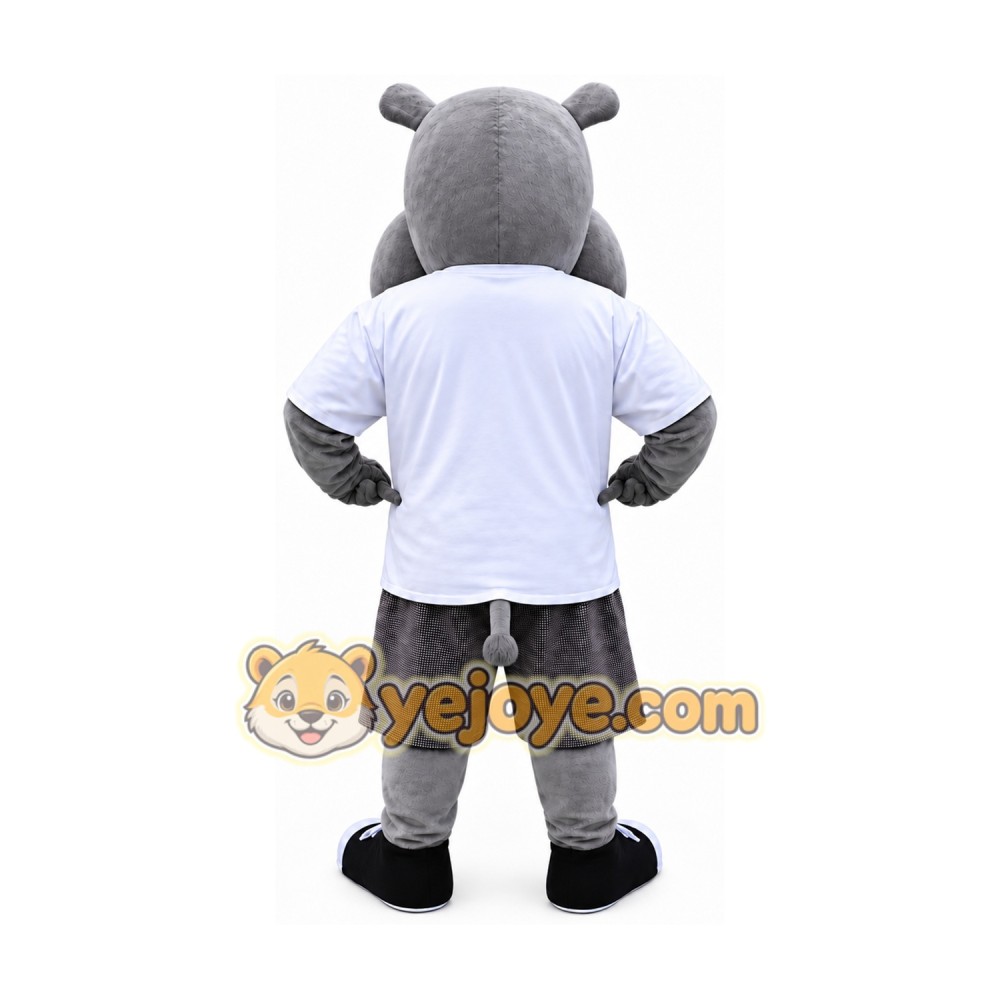 Grey Hippo Mascot Costume for Adult Grey Hippo Mascot Costume for Adult