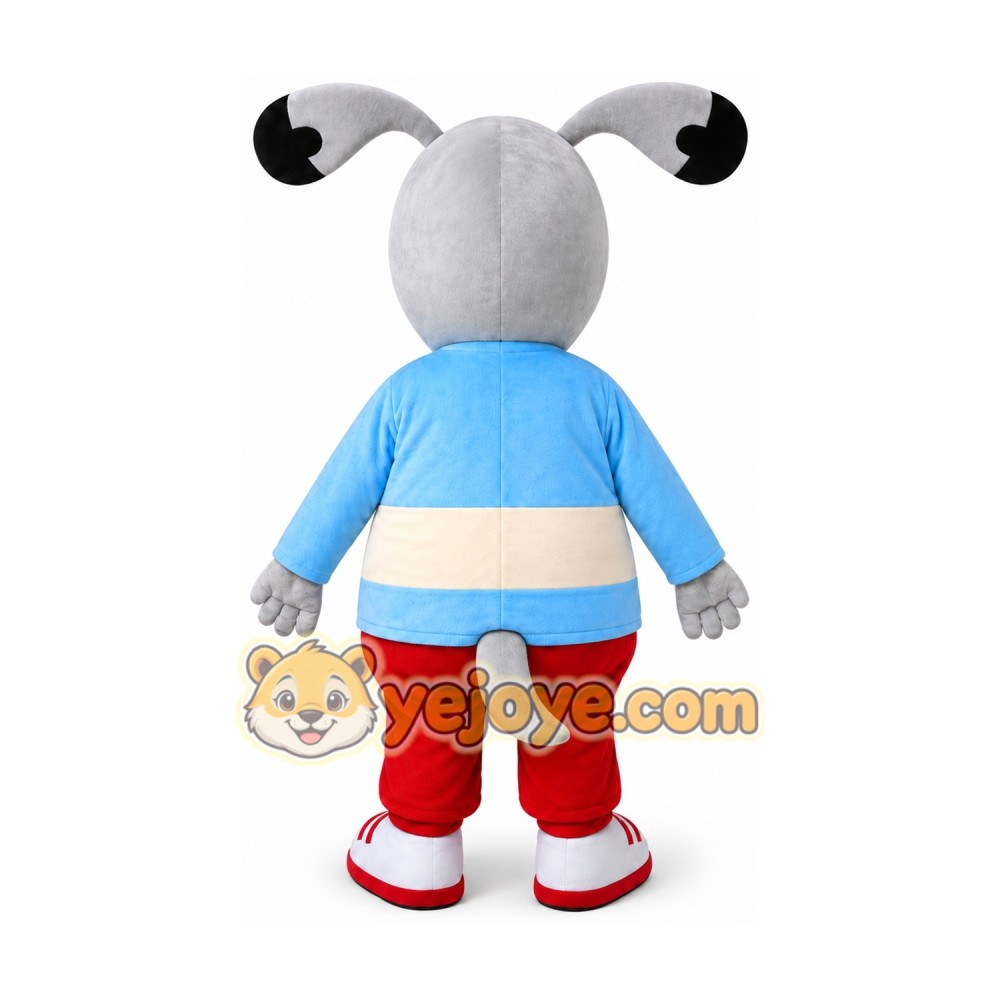 Grey Dog Mascot Costume Grey Dog Mascot Costume