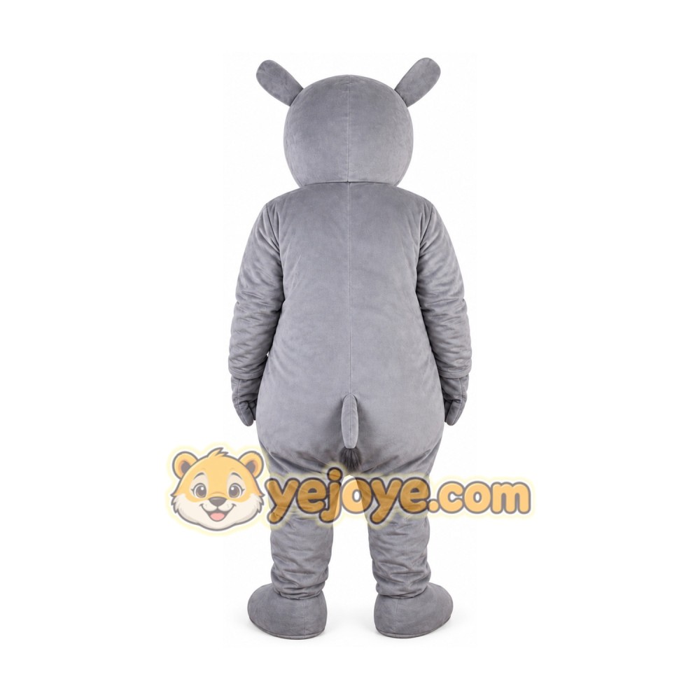 Gray Rhinoceros Mascot Costume Gray Rhinoceros Mascot Costume