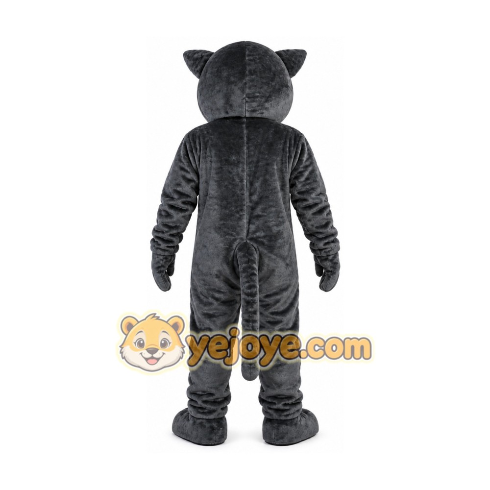 Grey Tiger Wildcat Cartoon Mascot Costume Grey Tiger Wildcat Cartoon Mascot Costume
