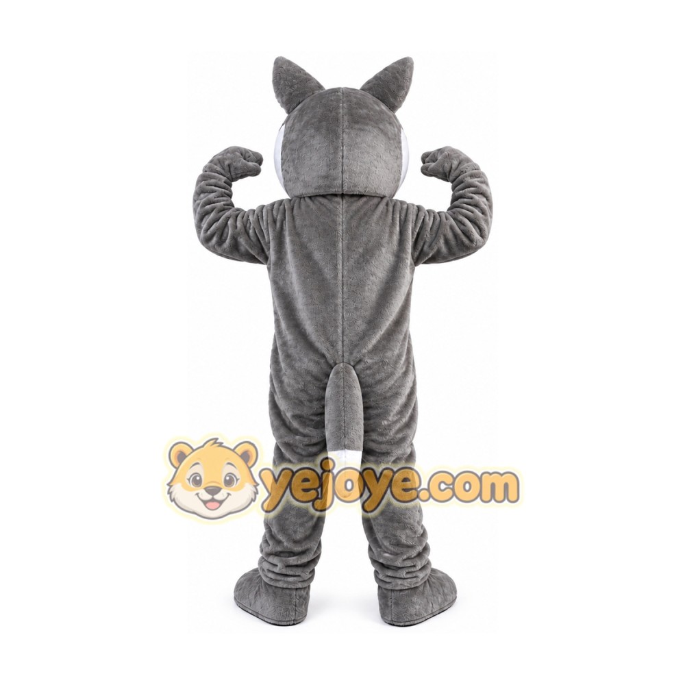 Grey Wolf Timberjack Mascot Costume Grey Wolf Timberjack Mascot Costume