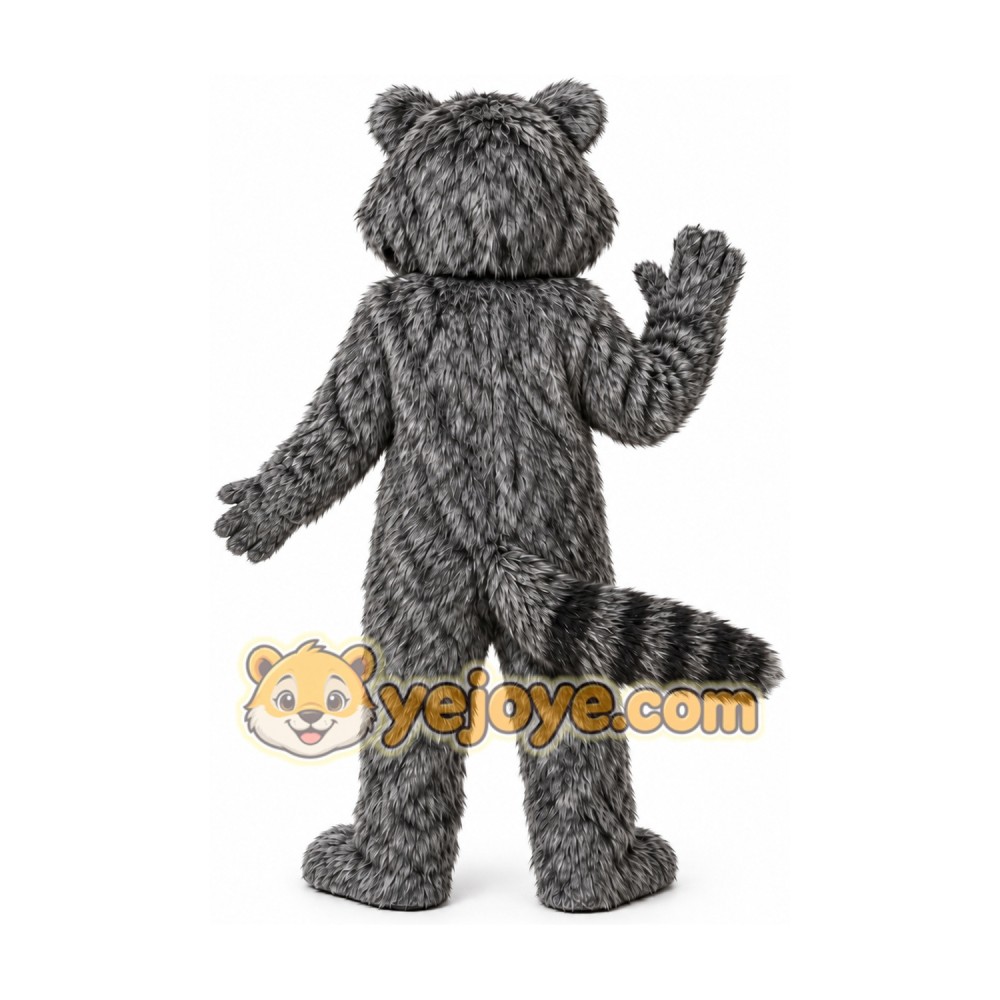 Halloween Long Fur Gray Raccon Mascot Costume Halloween Long Fur Gray Raccon Mascot Costume