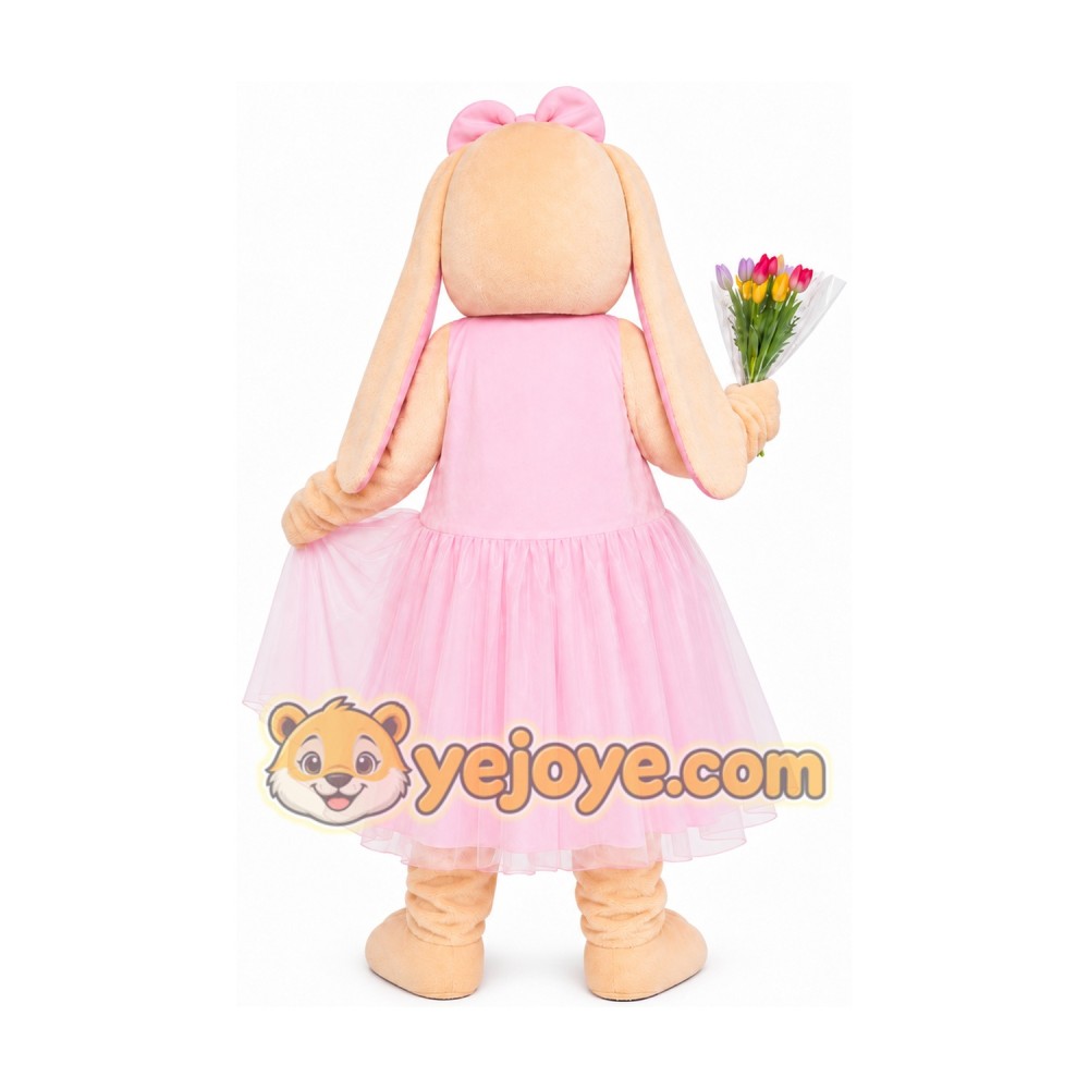 Hares Rabbits Pink Bunny Mascot Costumes Hares Rabbits Pink Bunny Mascot Costumes