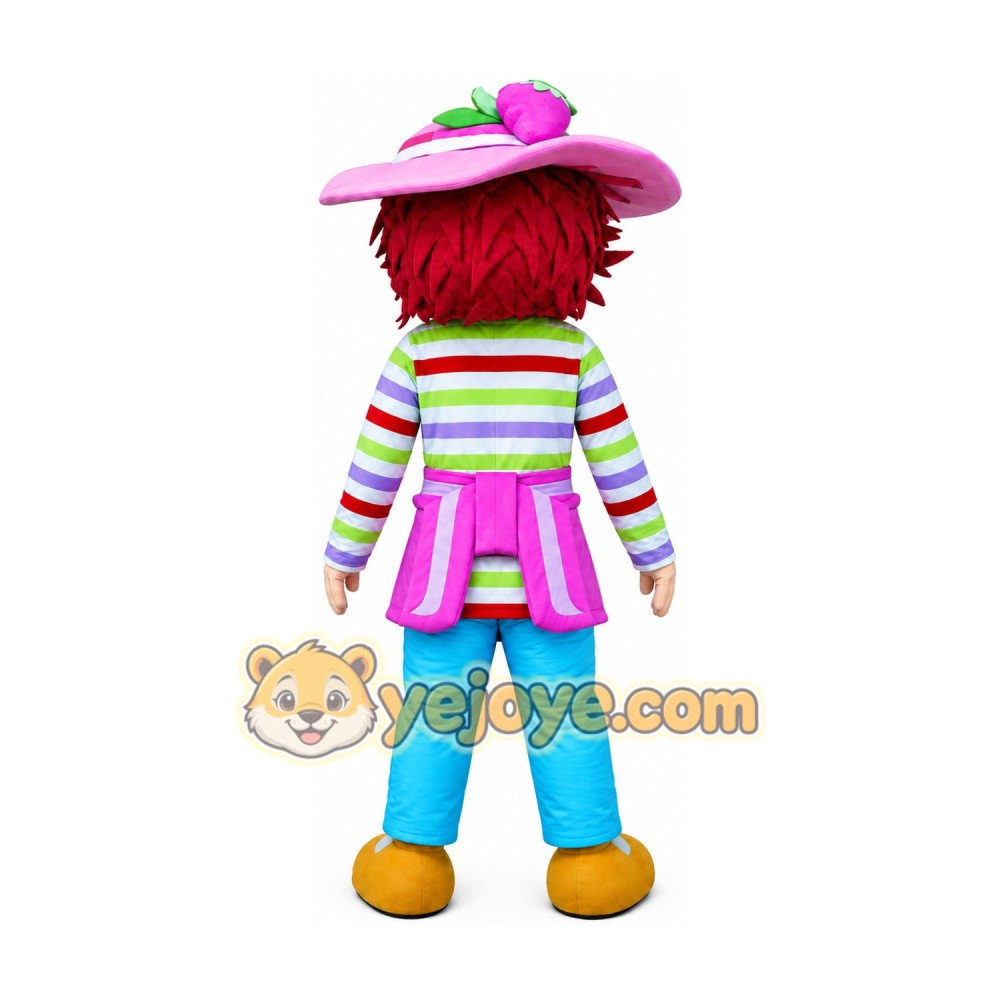 Hat Girl Strawberry Fruit Mascot Costume Hat Girl Strawberry Fruit Mascot Costume