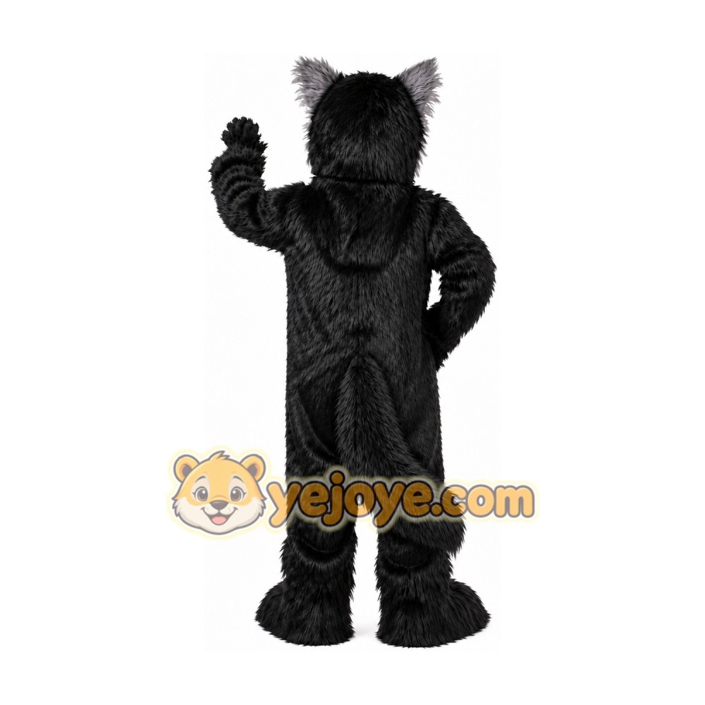 Huge Black Wolf Mascot Costume Huge Black Wolf Mascot Costume