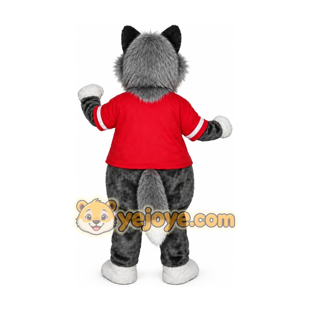 Bad Grey Wolf Mascot Costume Cartoon Bad Grey Wolf Mascot Costume Cartoon