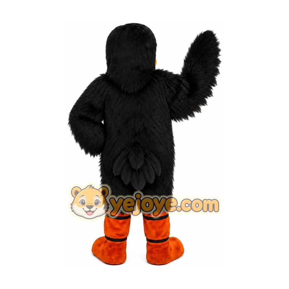 Long Hair Crow Mascot Costume Long Hair Crow Mascot Costume