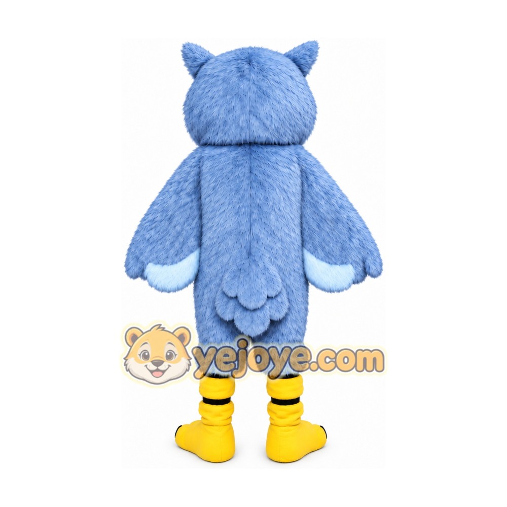 Long Hair Gray Owl Mascot Costume