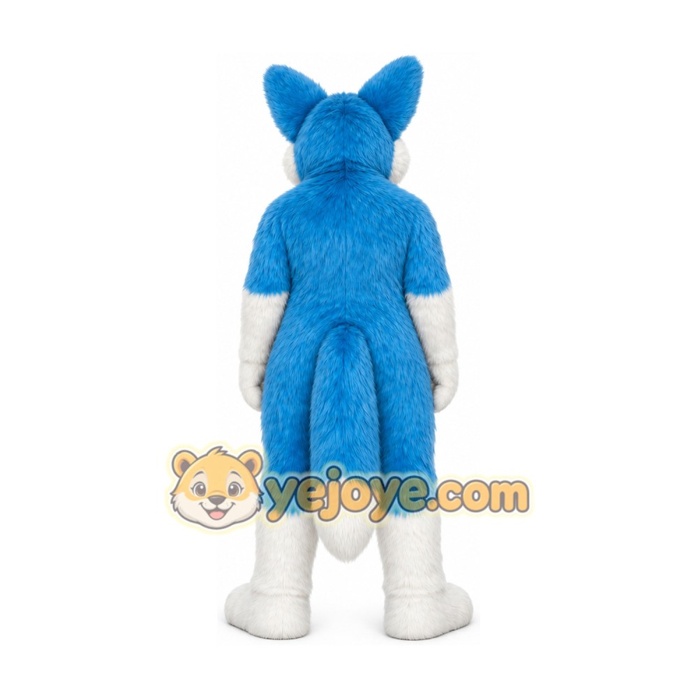 Long Hair Husky Dog Fox Mascot Costume