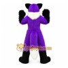 Long Hair Purple Wolf Mascot Costume