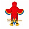 Long Hair Red Macaw Mascot Costume Plush Parrot
