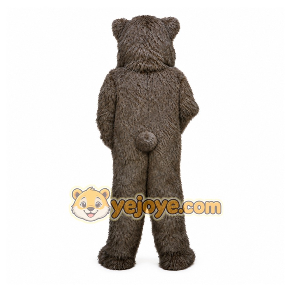 Long Hairs Brown Bear Mascot Costume Long Hairs Brown Bear Mascot Costume