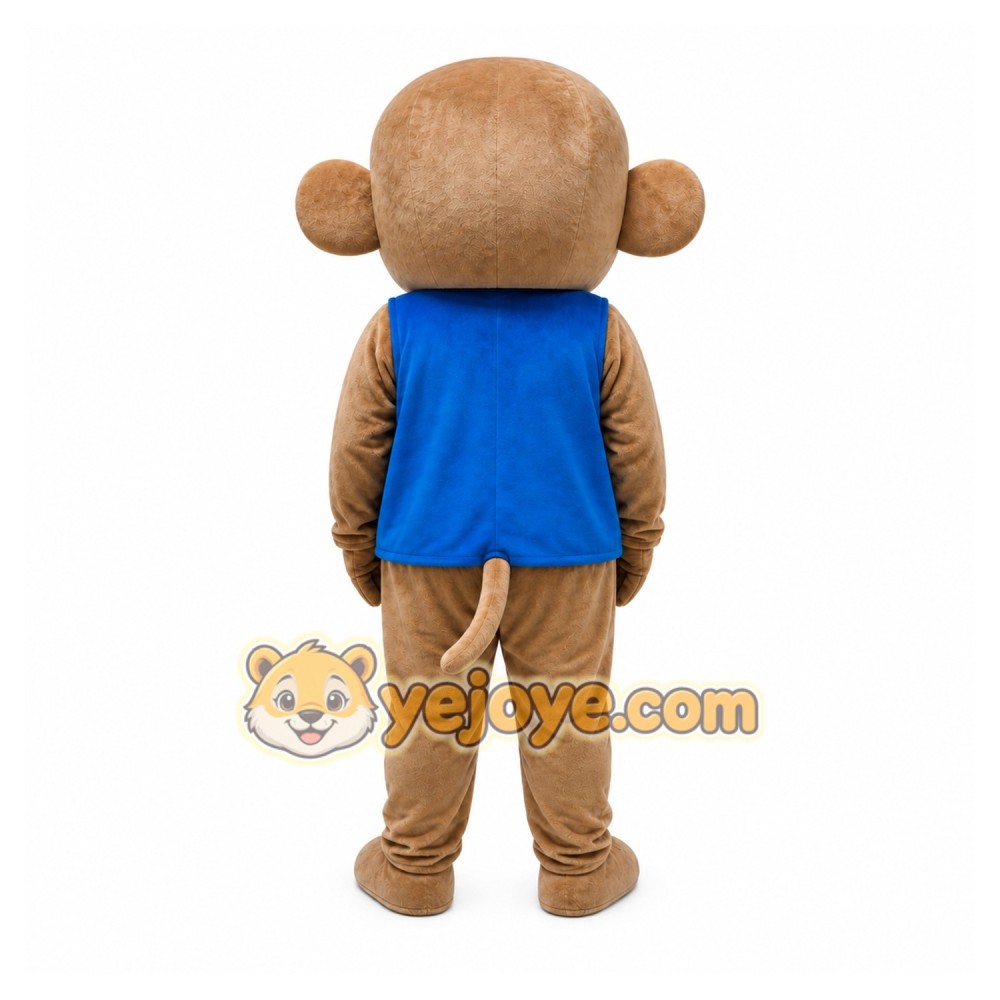 Monkey Mascot Costume with Blue Jacket Monkey Mascot Costume with Blue Jacket