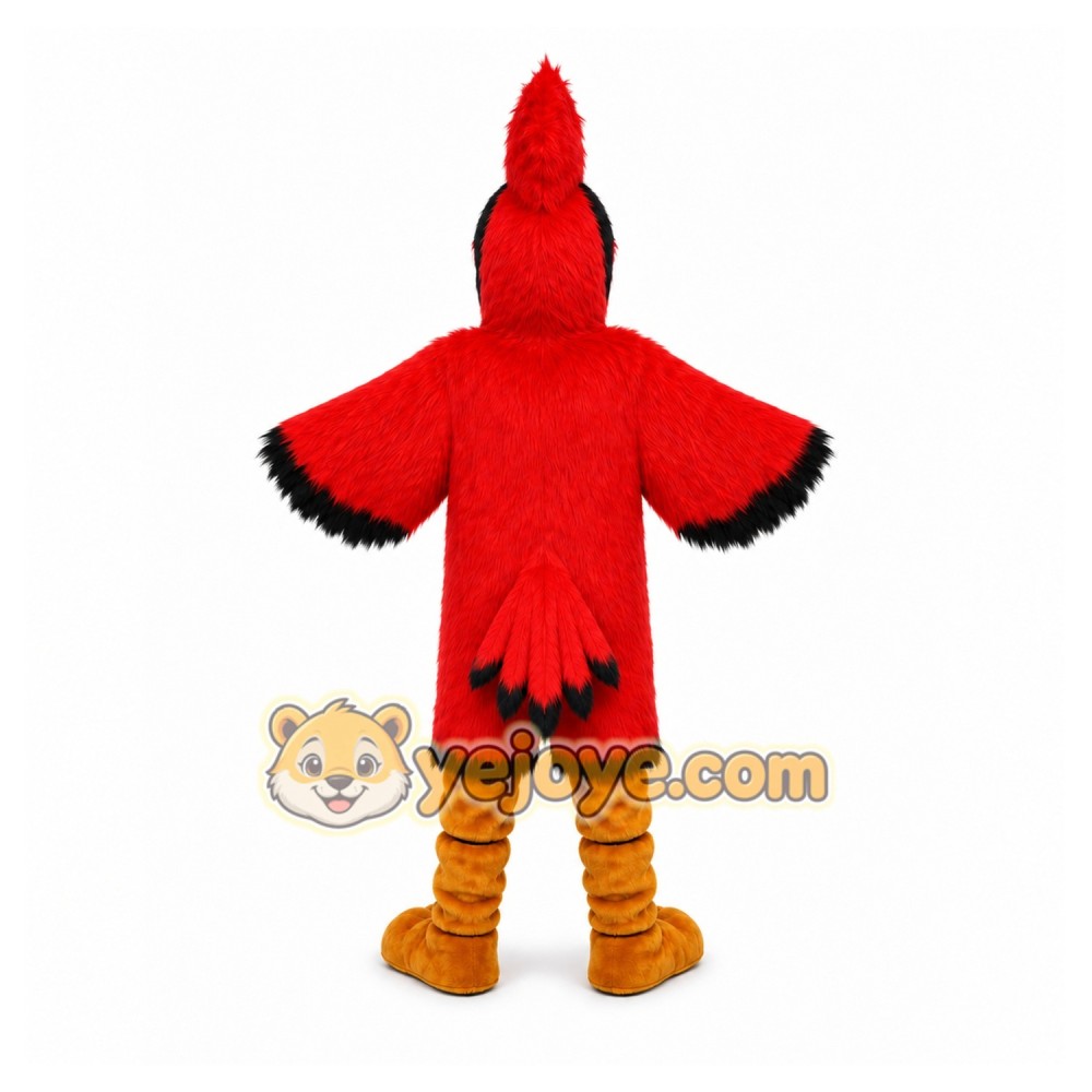 Red Crested Bird Mascot Costume