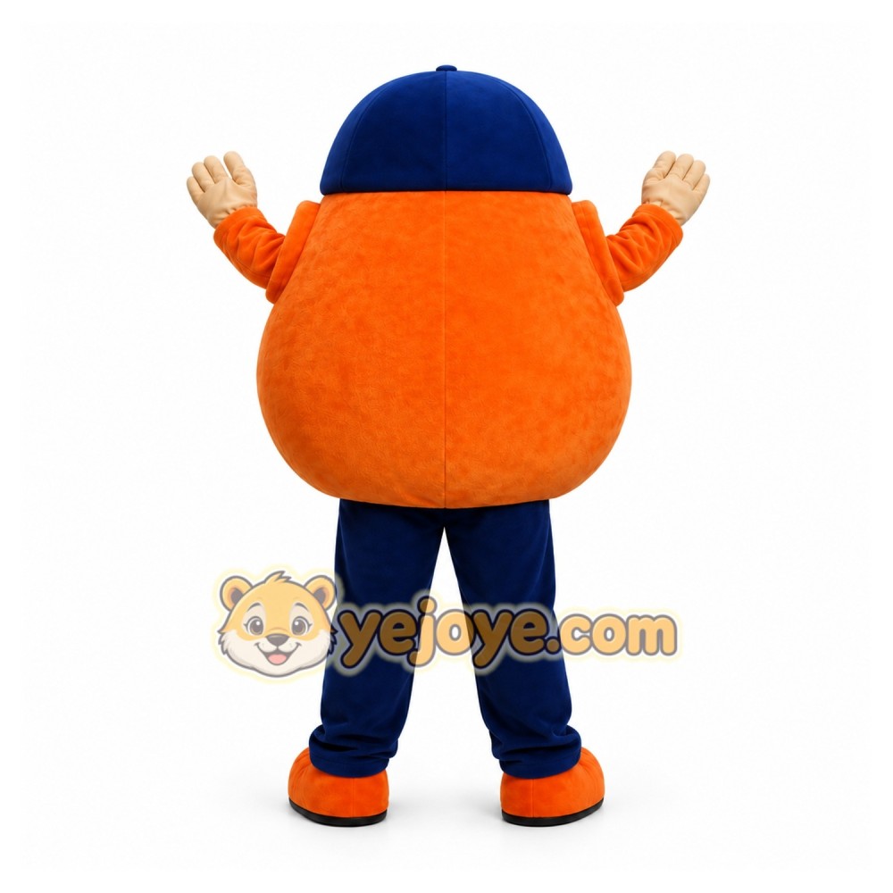 Orange Baseball Mascot Costume Orange Baseball Mascot Costume