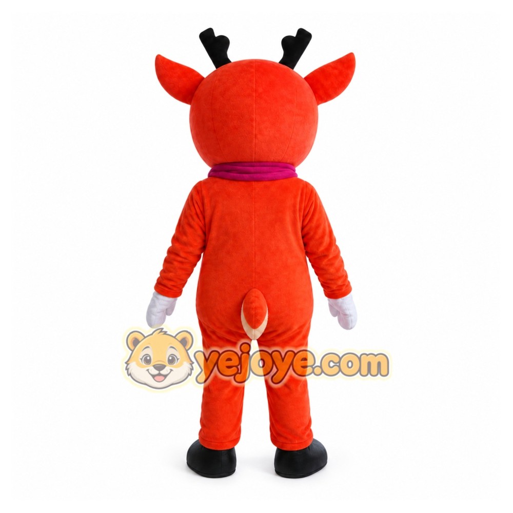 Orange Deer Mascot Costume