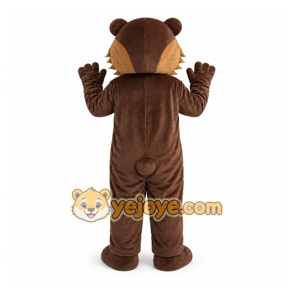 Orange Ear Bear Animal Mascot Costume Orange Ear Bear Animal Mascot Costume