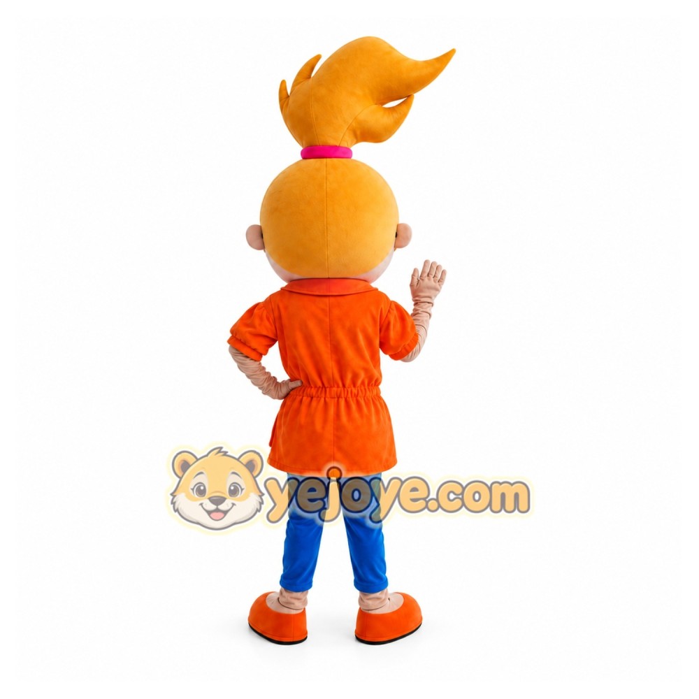 Orange Girl Mascot Costume Orange Girl Mascot Costume