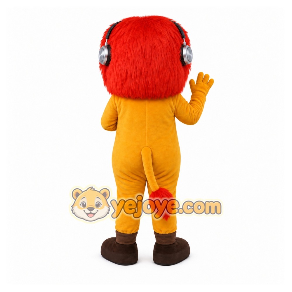 Orange Hair Lion Mascot Costume