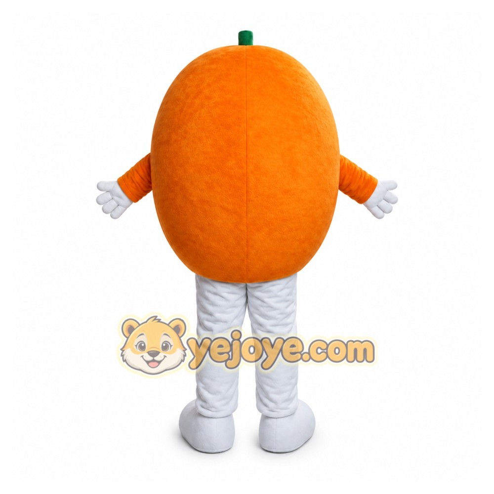 Orange Mascot Costume With Big Eyes