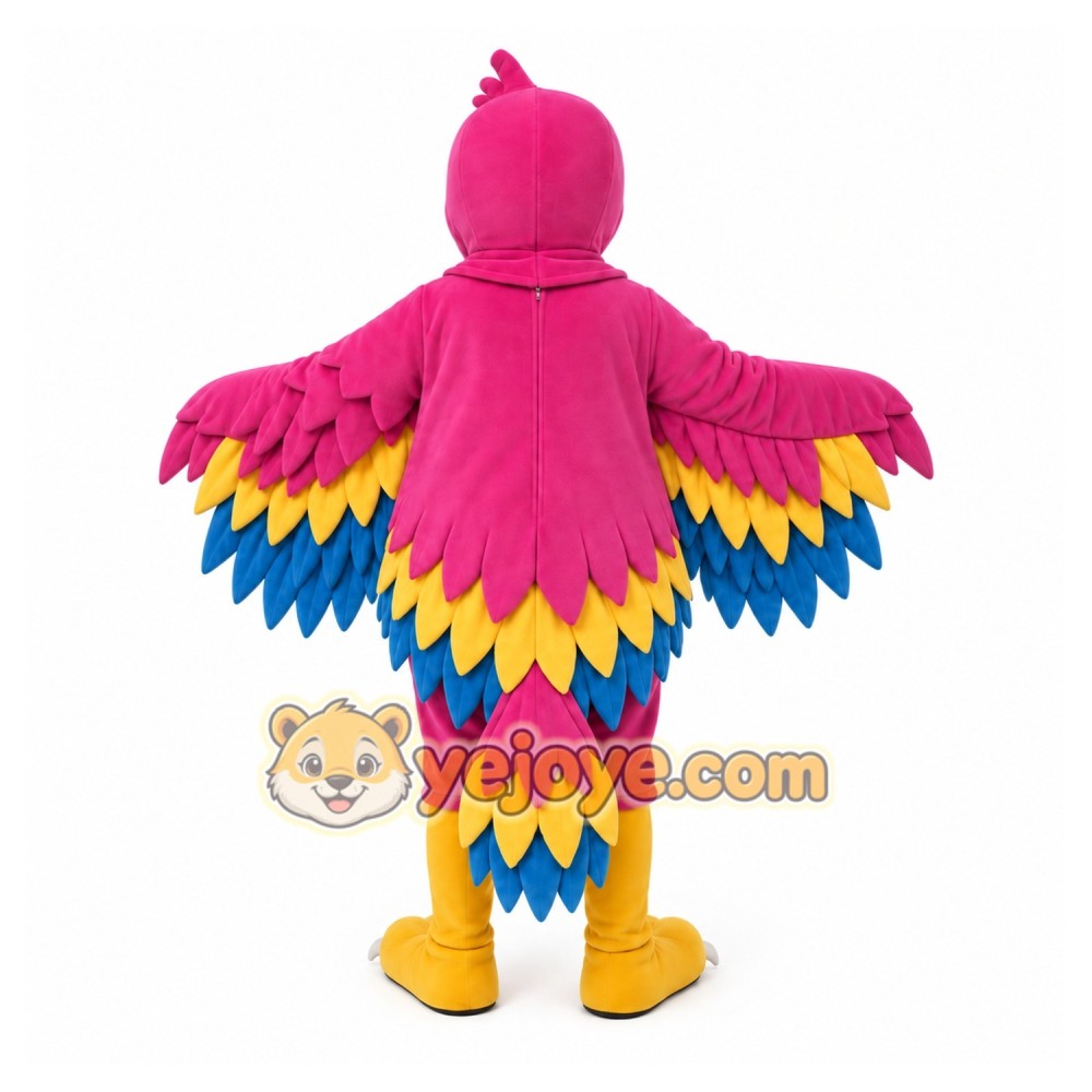 Parrot Hot Pink Animal Farm Mascot Costume Parrot Hot Pink Animal Farm Mascot Costume