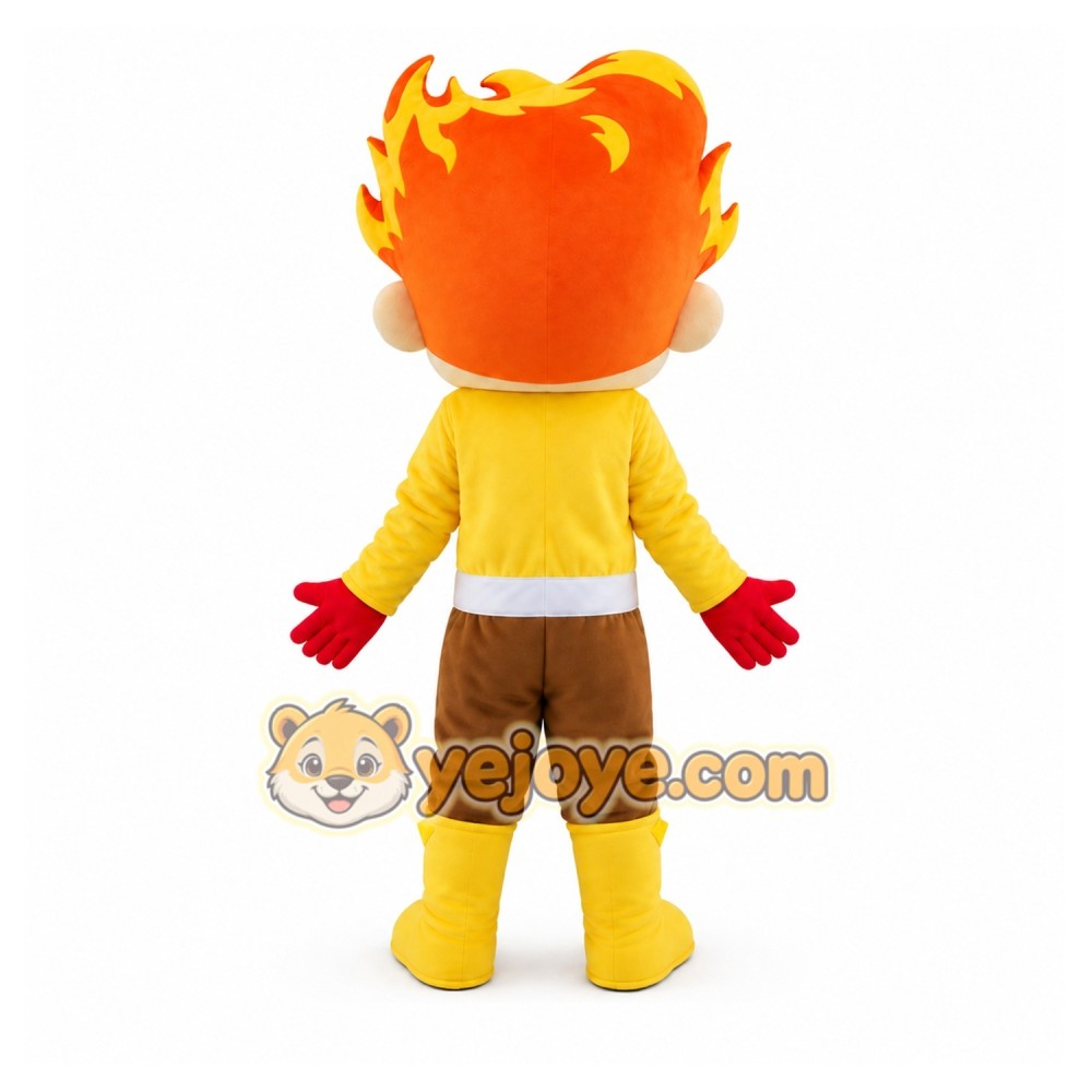 Personality Flame Head Doll Cartoon Mascot Costume