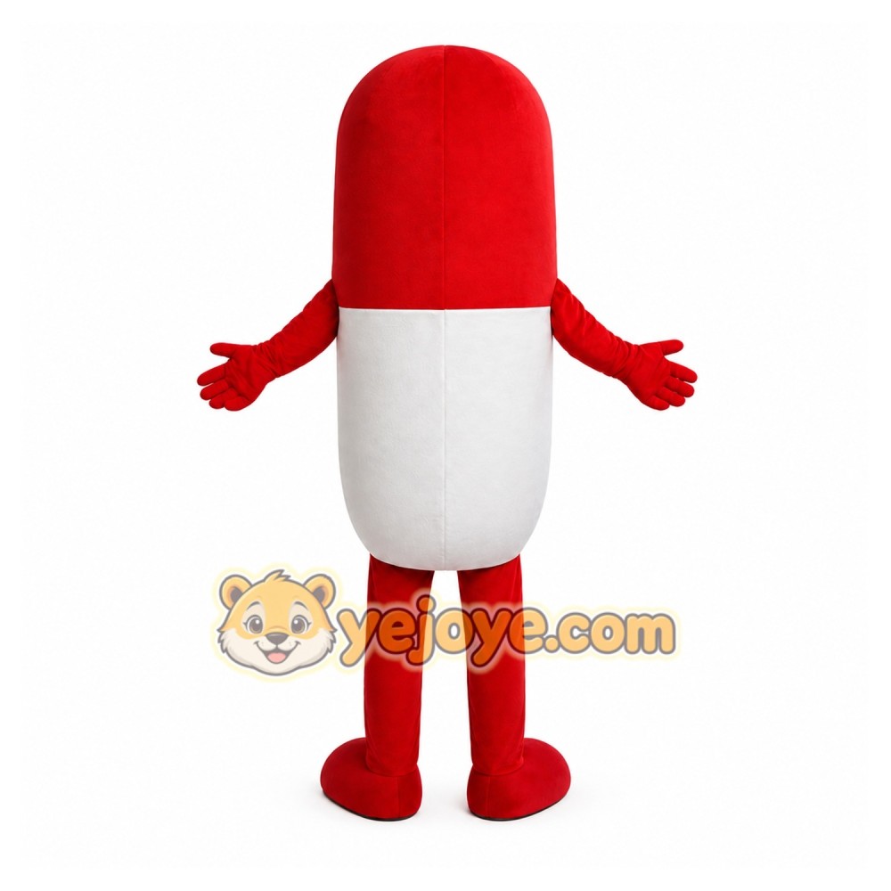Pills Capsule Mascot Costume Cartoon Pills Capsule Mascot Costume Cartoon