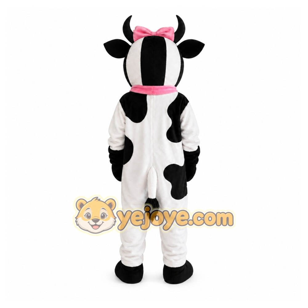 Pink Cow Mascot Costume Pink Cow Mascot Costume