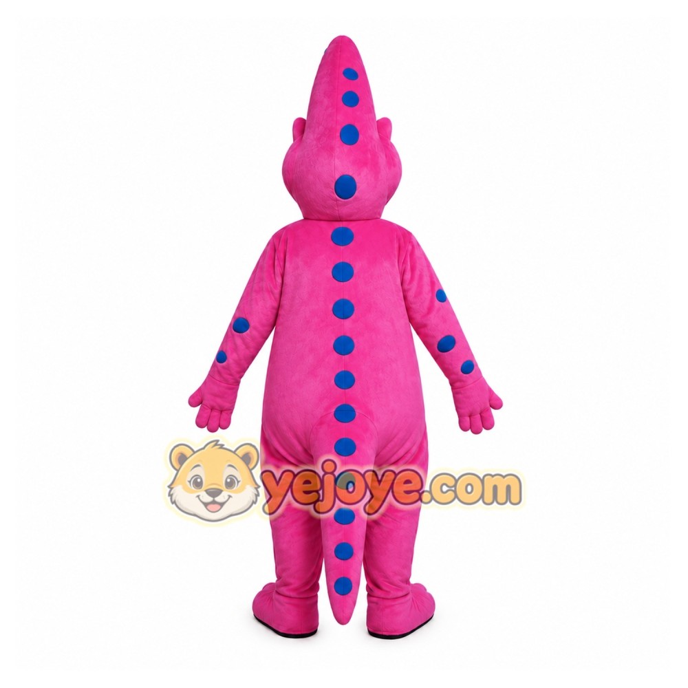 Pink Dino Dinosaur Mascot Costume Pink Dino Dinosaur Mascot Costume