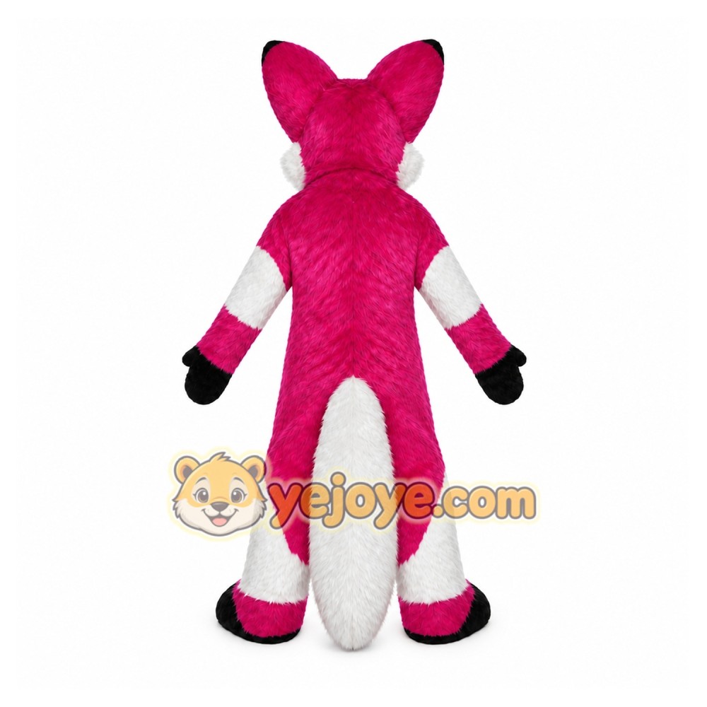 Pink Fox Mascot Costume Pink Fox Mascot Costume