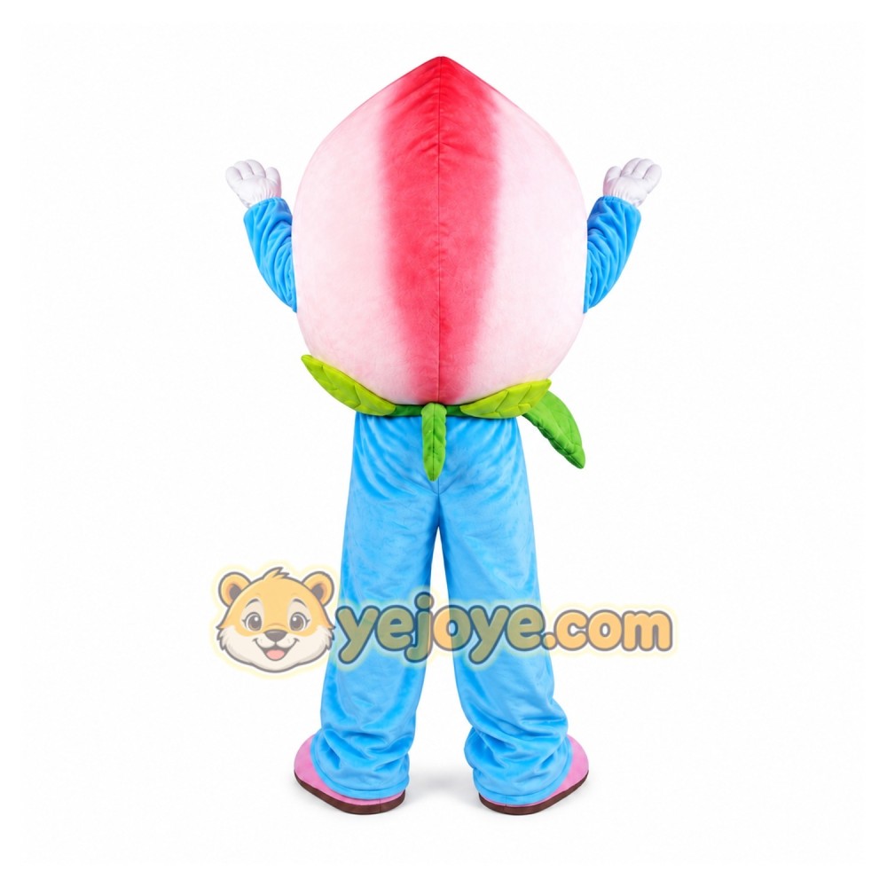 Pink Peach Mascot Costume Pink Peach Mascot Costume