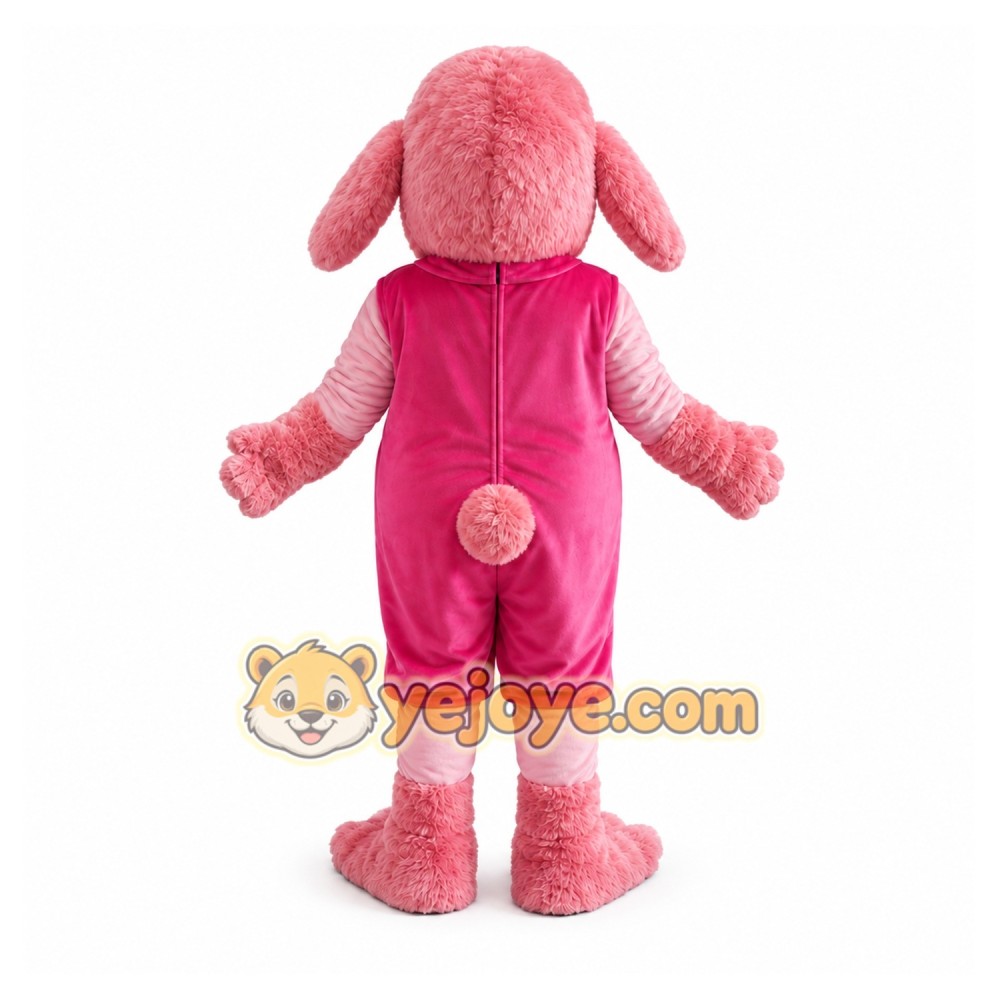 Pink Pregnant Dog Mascot Costume