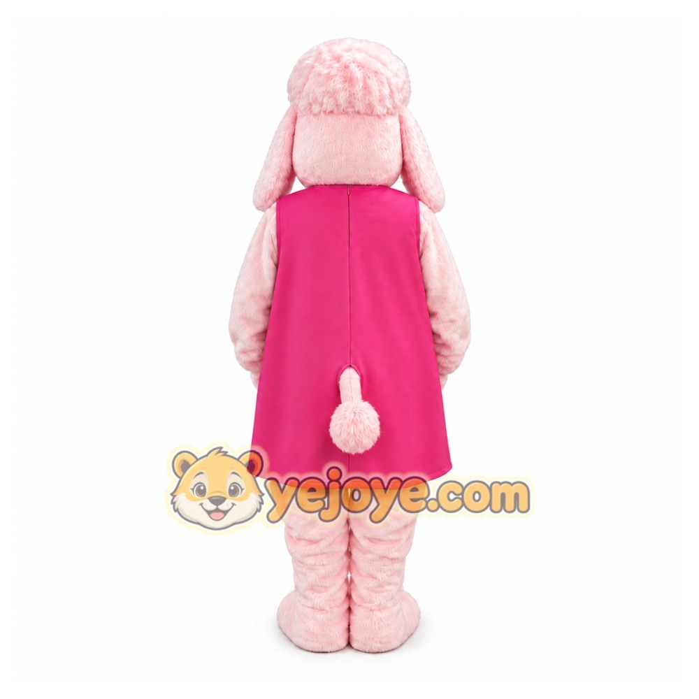 Pink Pregnant Poodle Dog Mascot Costume