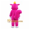 Pink Rose Squirrel Mascot Costume