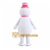 Pink Scarf Snowman Mascot Costume