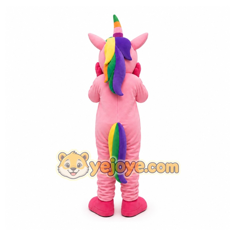 Pink Unicorn Mascot Costume Pink Unicorn Mascot Costume