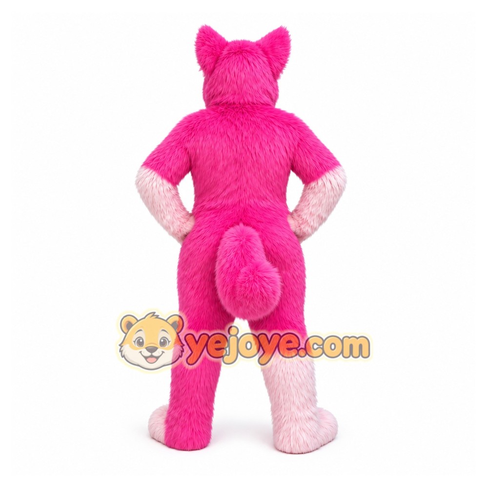 Pink Wolf Fursuit Costumes Animal Mascot for Adults Pink Wolf Fursuit Costumes Animal Mascot for Adults