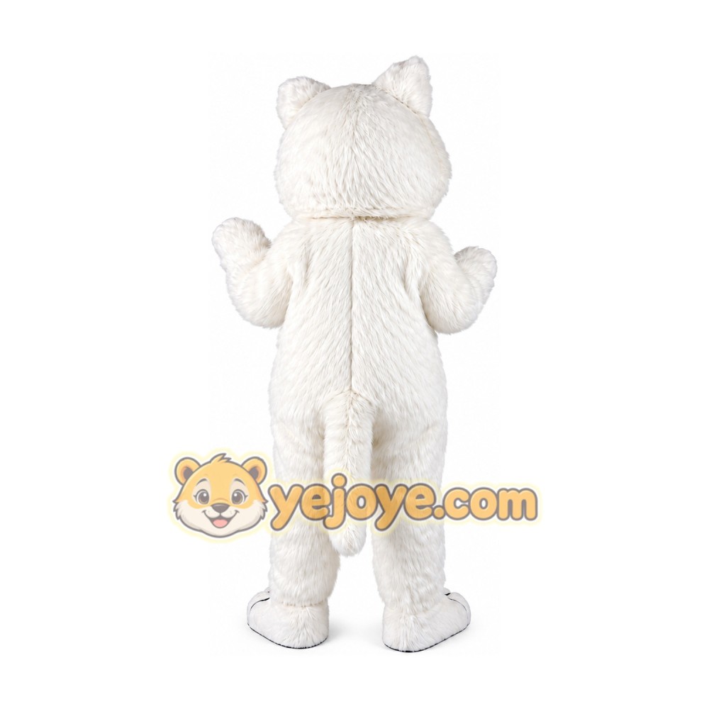 Plush Fat White Persian Cat Mascot Costume Plush Fat White Persian Cat Mascot Costume